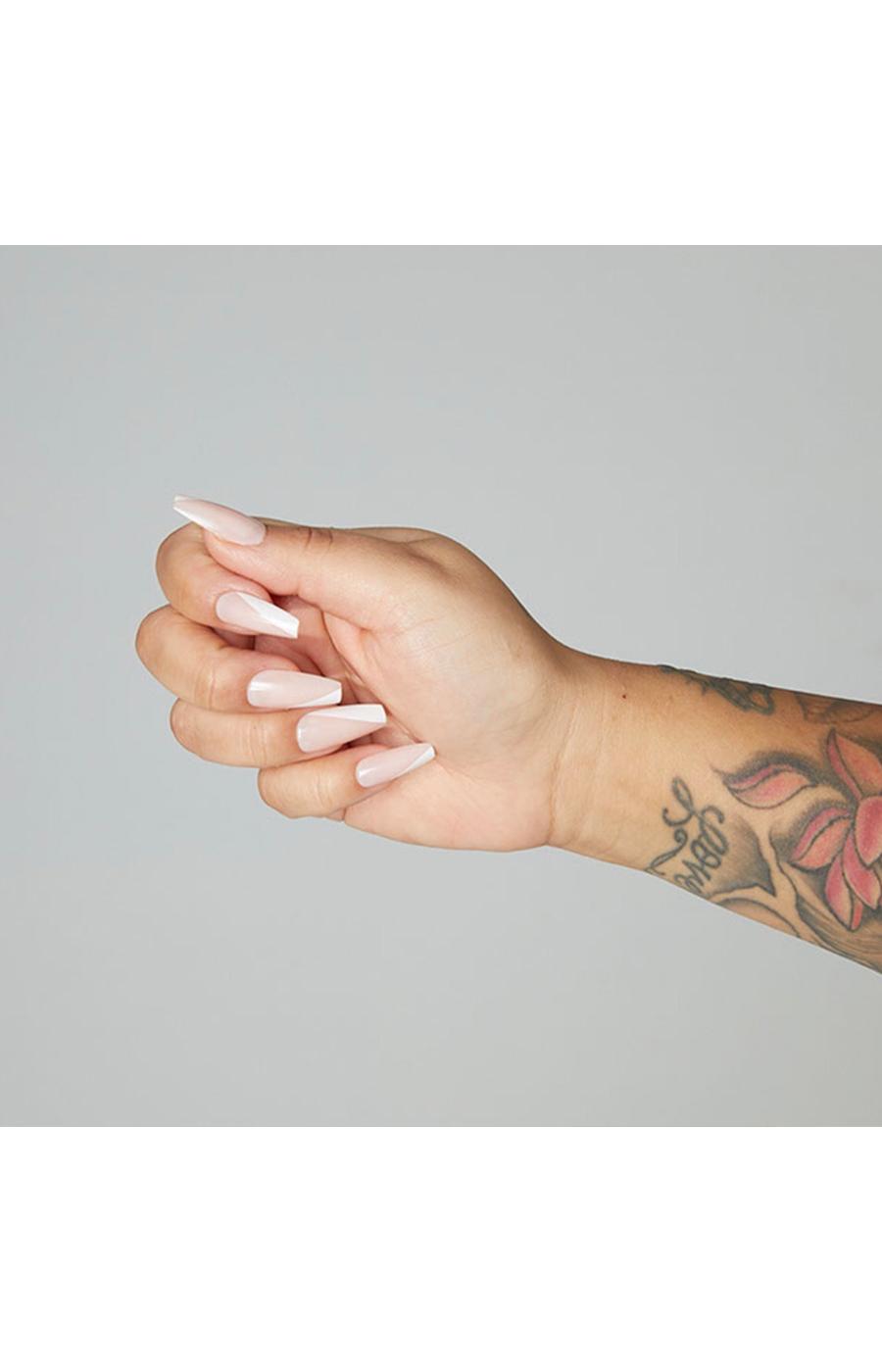 Diosa Acat's Tattoo Artificial French Nails - Pink & White; image 2 of 4