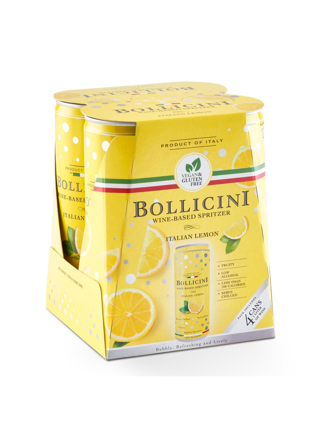 Bollicini Lemon Wine-Based Spritzer 250 mL Cans; image 1 of 2