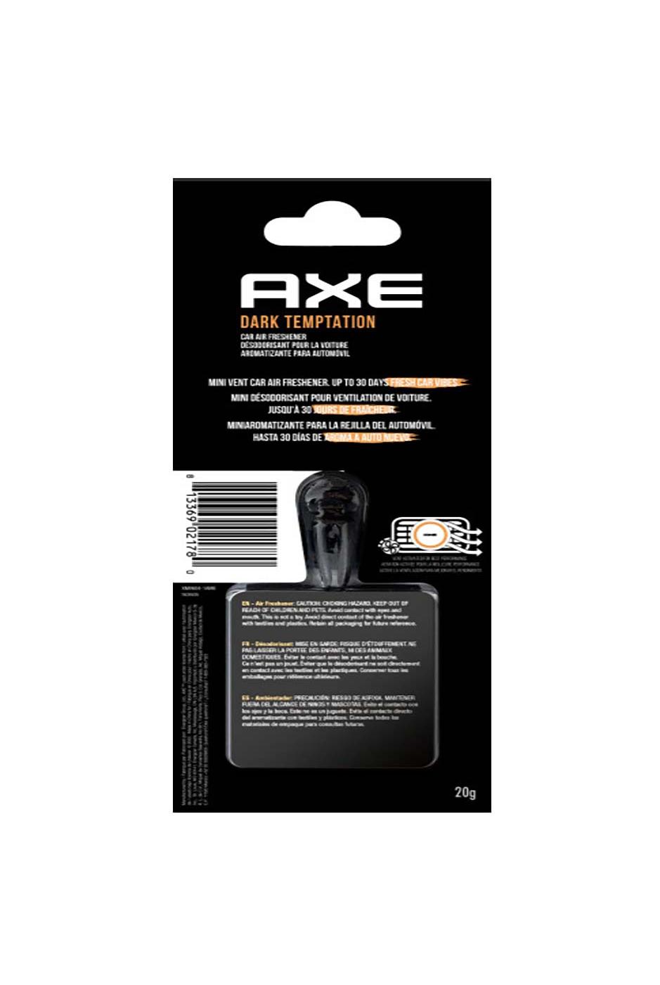 Axe Vent Clip Car Air Freshener Dark Temptation Shop Air fresheners