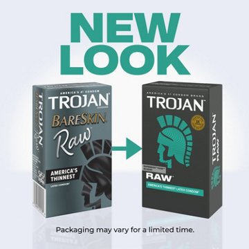 Trojan Bare Skin Raw Latex Condoms, 10.00 ea