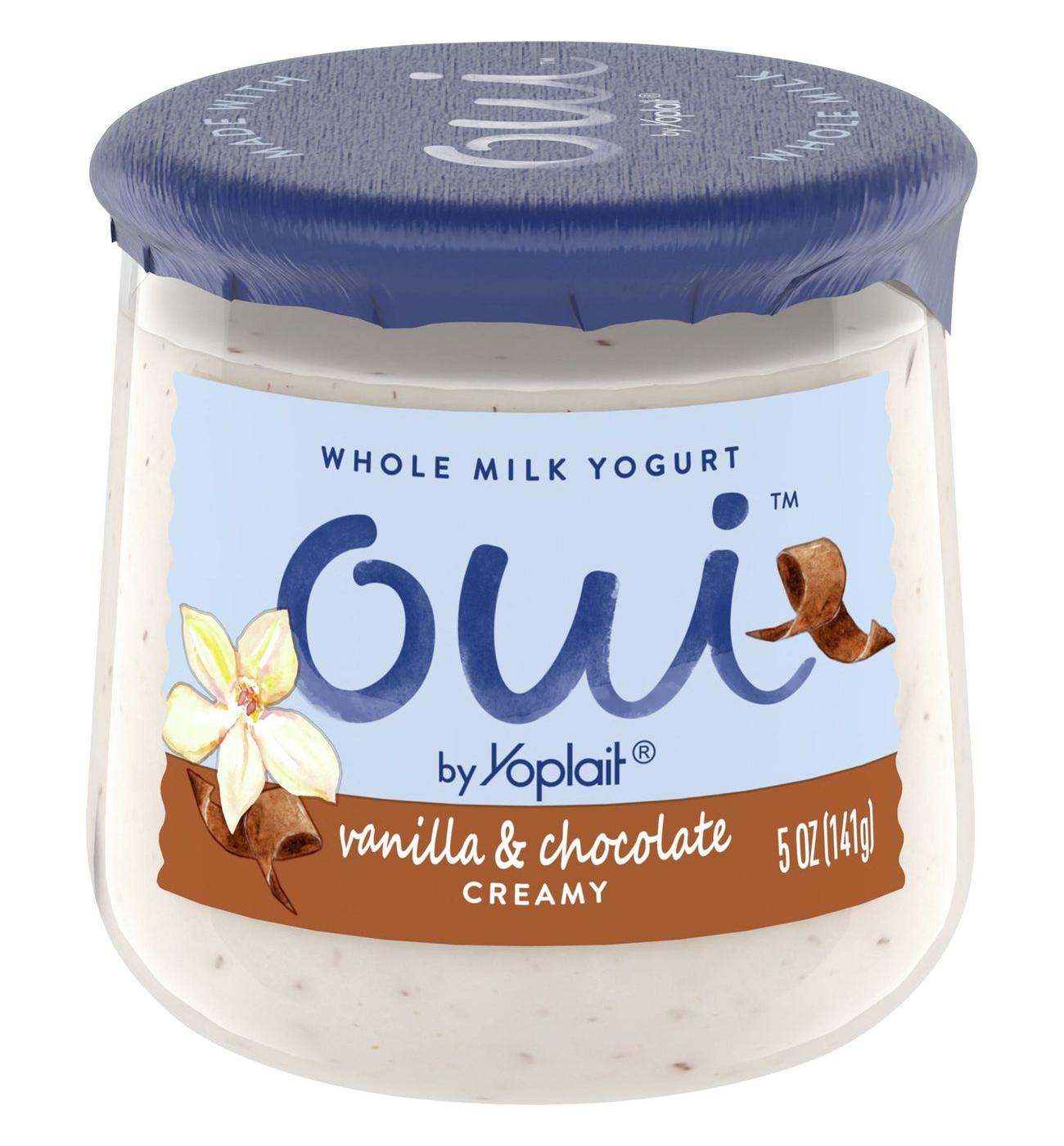Yoplait Oui Creamy Vanilla and Chocolate Whole Milk Yogurt; image 1 of 6
