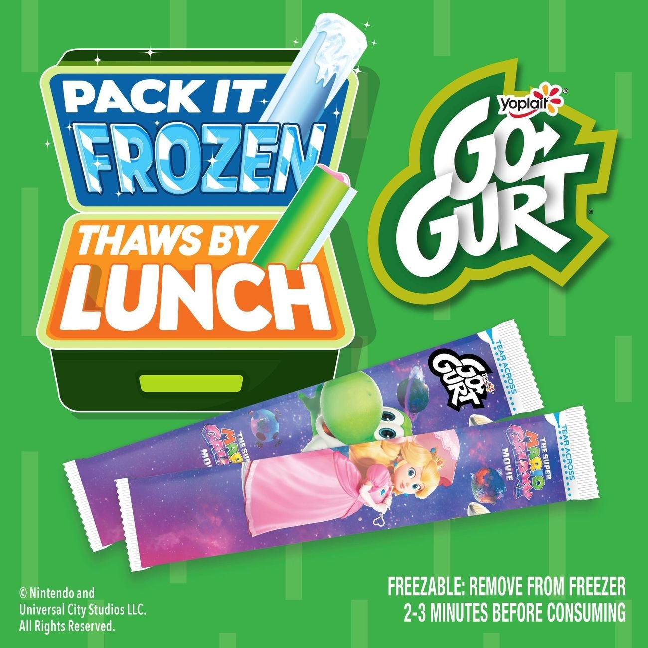 Yoplait GoGurt Low-Fat Strawberry Ice Castle & Vanilla Flurries