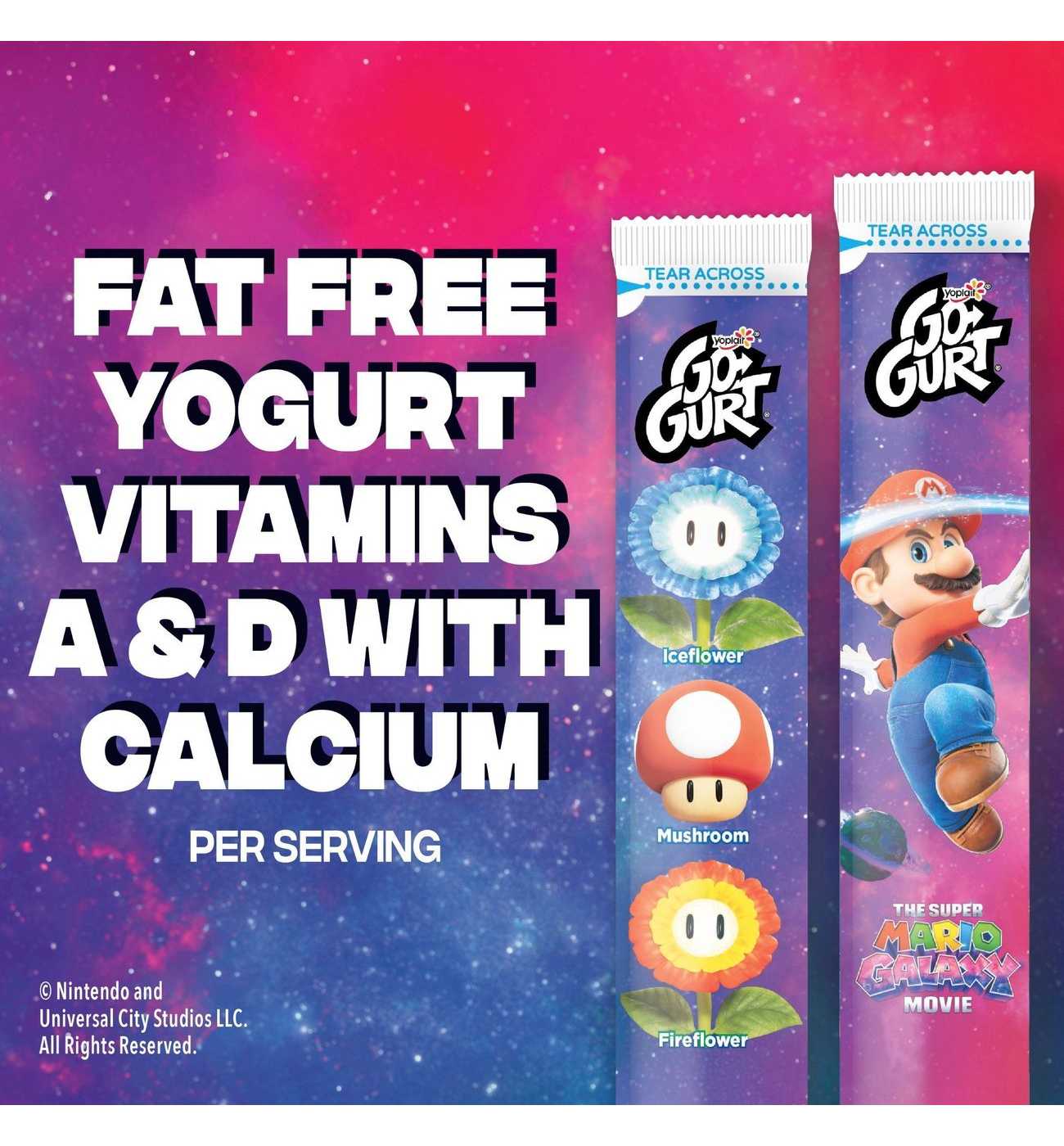 Yoplait GoGurt Low-Fat Strawberry Ice Castle & Vanilla Flurries