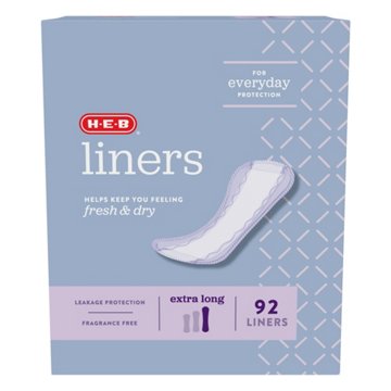 H-E-B Liners - Extra Long, 92 ct