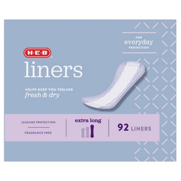 H-E-B Liners - Extra Long, 92 ct
