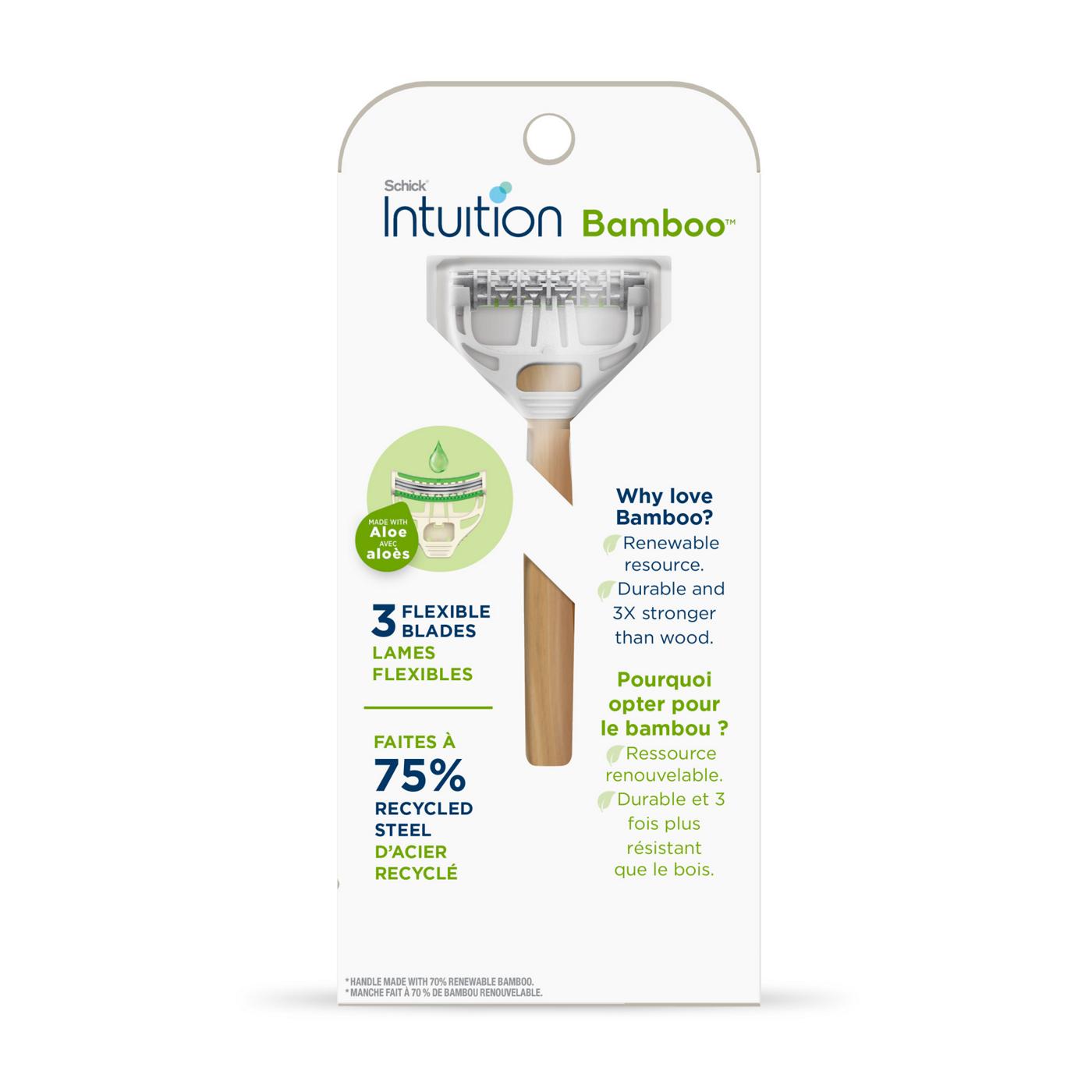 Schick Intuition Bamboo Hybrid Razor Shop Razors & blades at HEB