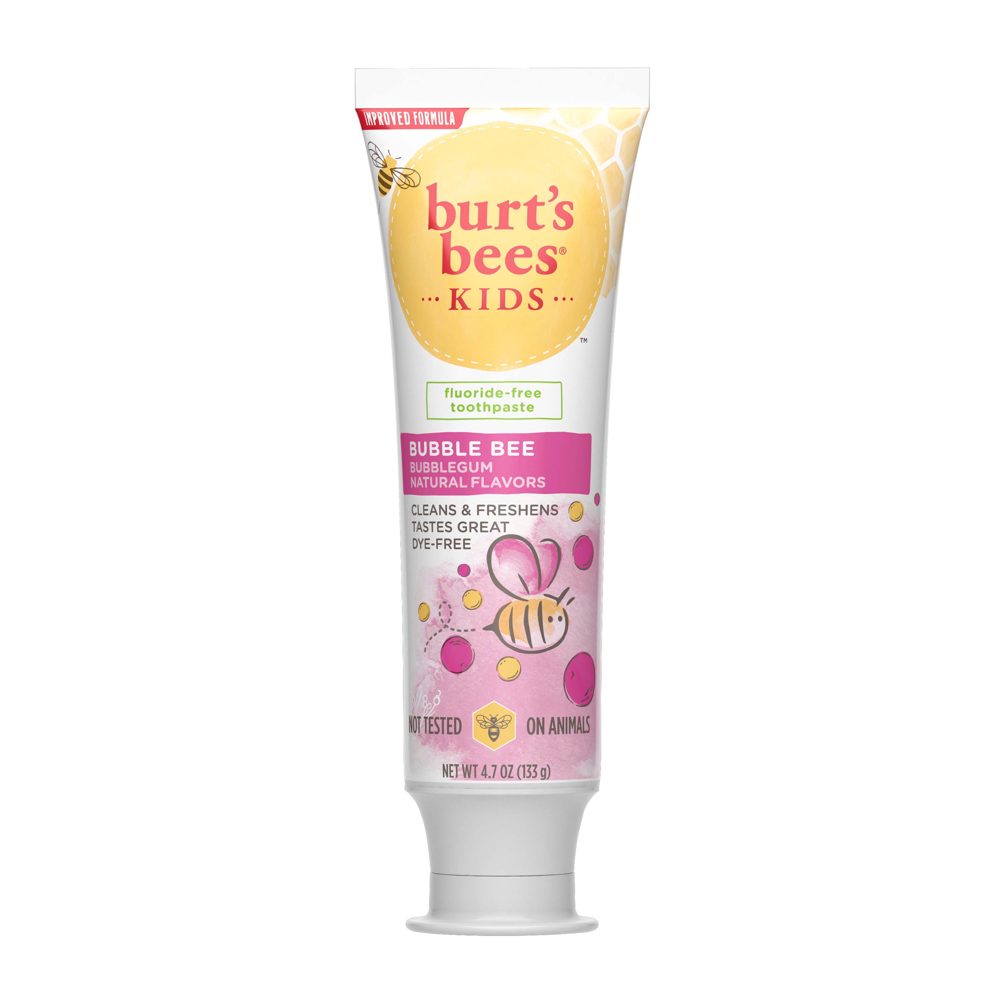 Burt s bees kids fluoride free toothpaste bubble bee bubblegum shop