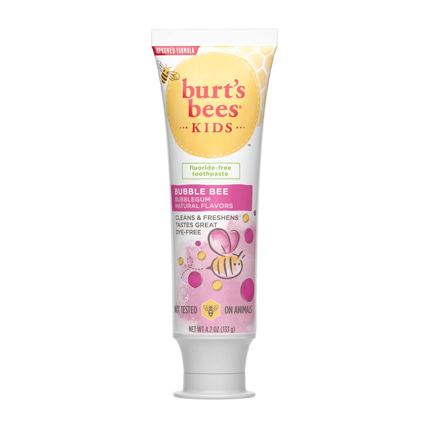 Burt's Bees Kids Fluoride-Free Toothpaste - Bubble Bee Bubblegum; image 1 of 7