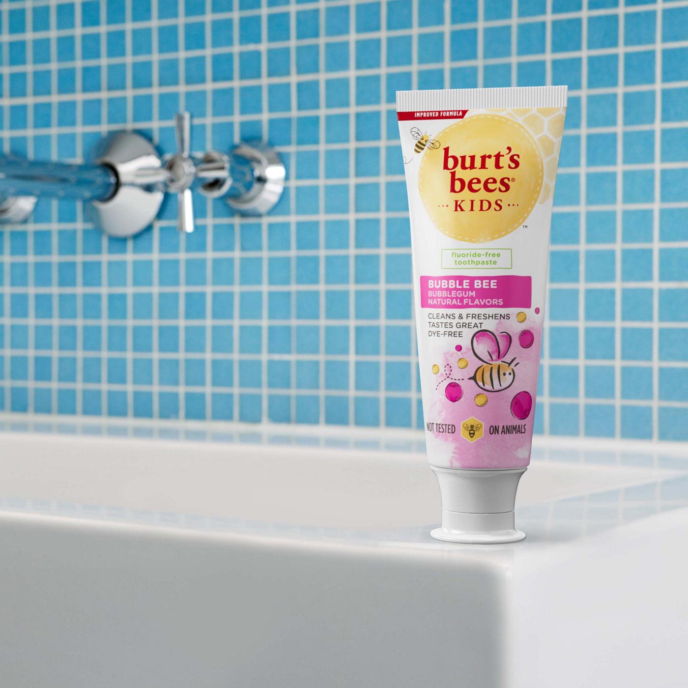 Burt's Bees Kids Fluoride-Free Toothpaste - Bubble Bee Bubblegum; image 2 of 7