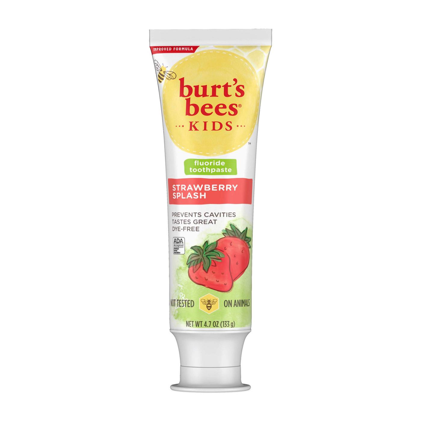 Burt's Bees Kids Fluoride Toothpaste - Strawberry Splash; image 1 of 8