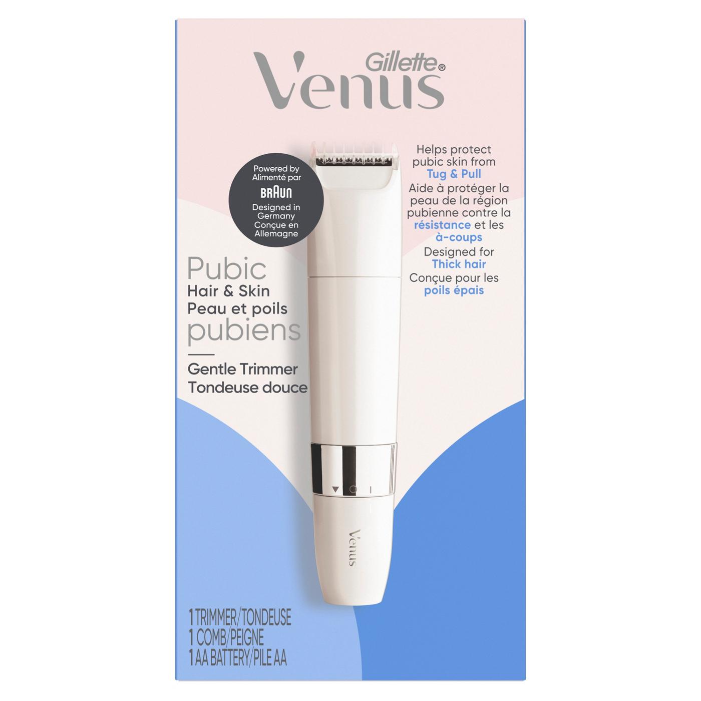 Venus Pubic Hair & Skin Gentle Trimmer, Women's Electric Razor, Bikini Line Trimmer; image 6 of 16