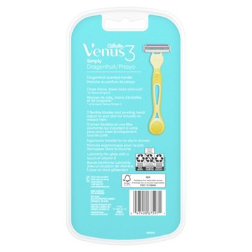 Gillette Venus Simply 3 Dragonfruit Disposable Razors, 4 ct