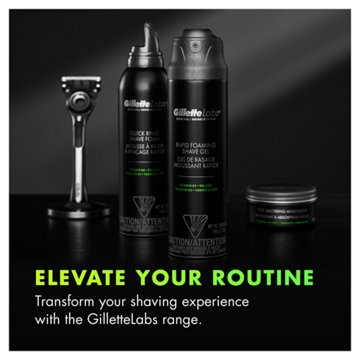 GilletteLabs Rapid Foaming Shave Gel for Men, 7 oz