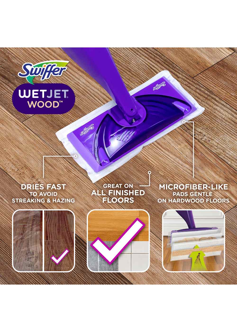 Swiffer WetJet Wood Mopping Starter Kit Shop Mops at HEB