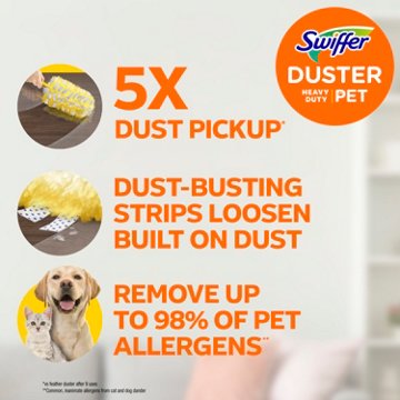 Swiffer Dusters Heavy Duty Multi-Surface Duster Refills for Cleaning, 6 ct