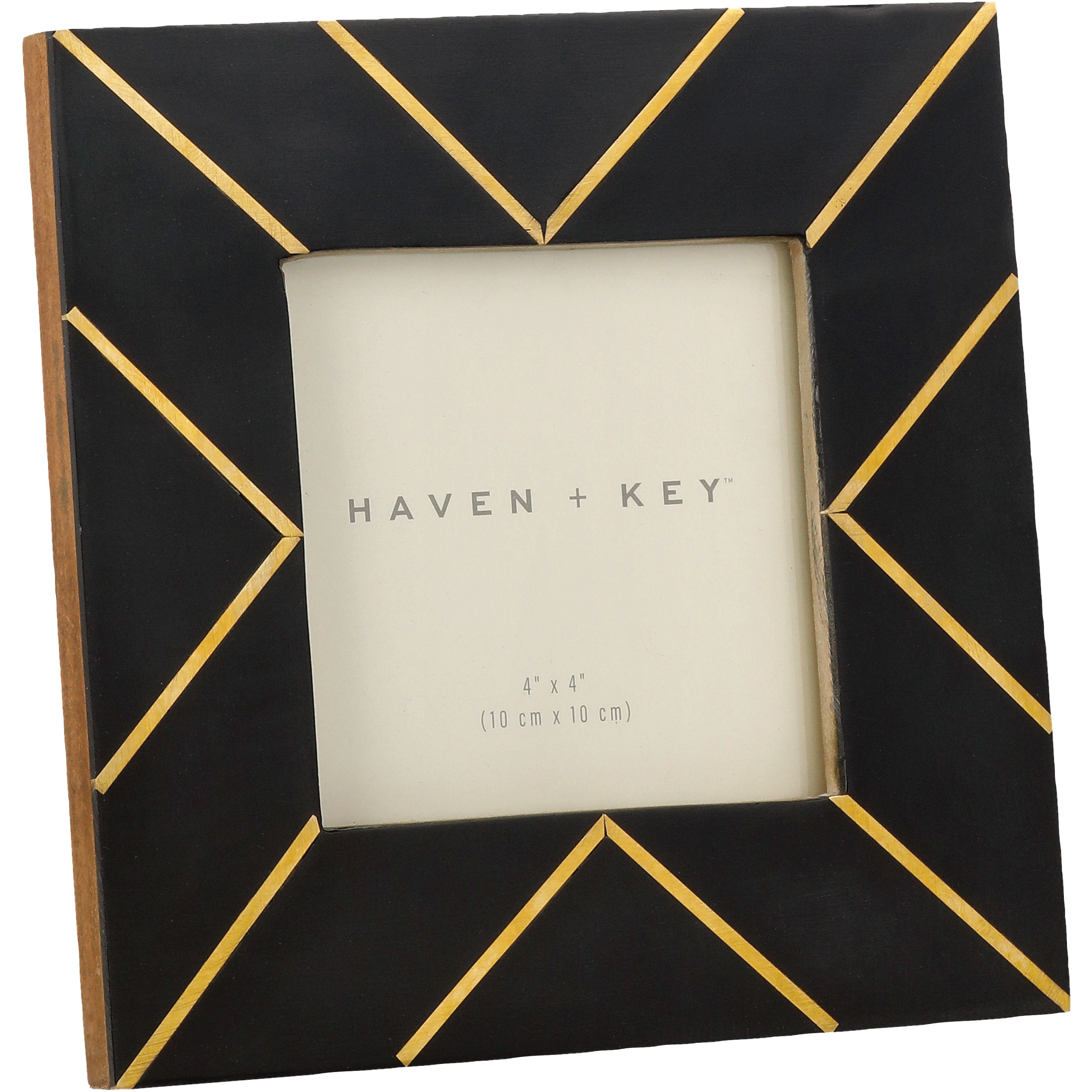 Haven + Key Square Wooden Picture Frame Black & Gold Shop Seasonal