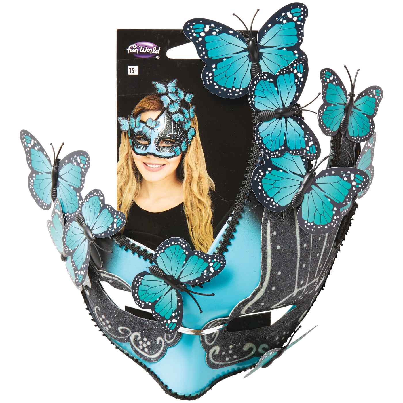 Fun World Butterfly Mask - Assorted; image 1 of 2