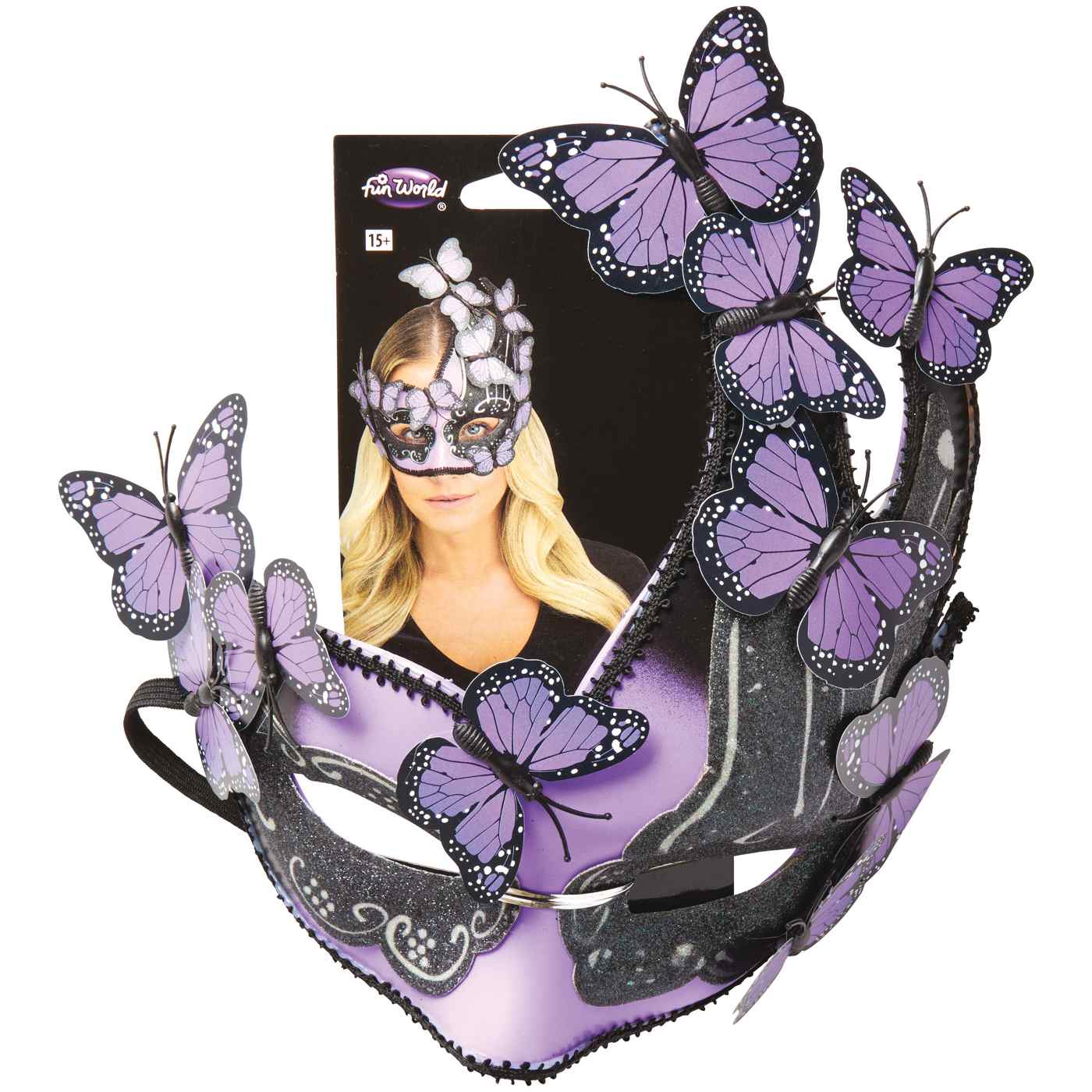 Fun World Butterfly Mask - Assorted; image 2 of 2