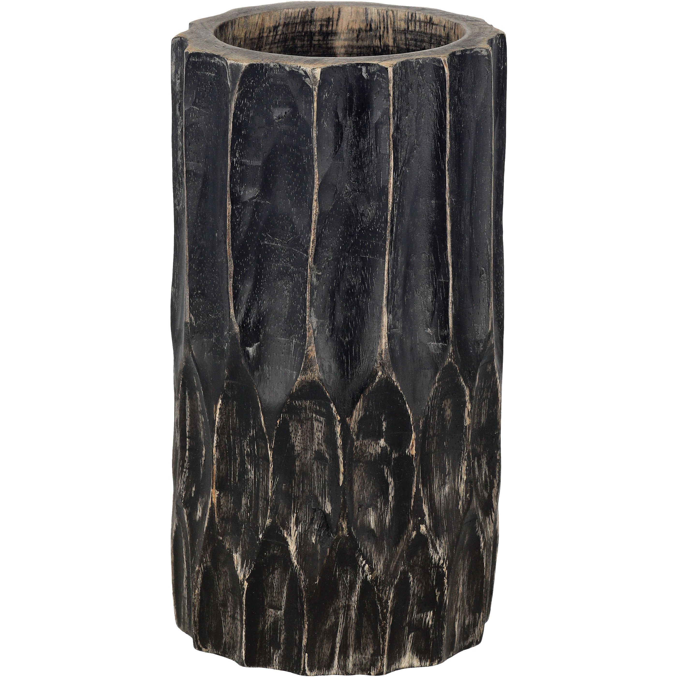 Haven + Key Decorative Carved Wooden Vase - Black - Shop Seasonal Decor ...