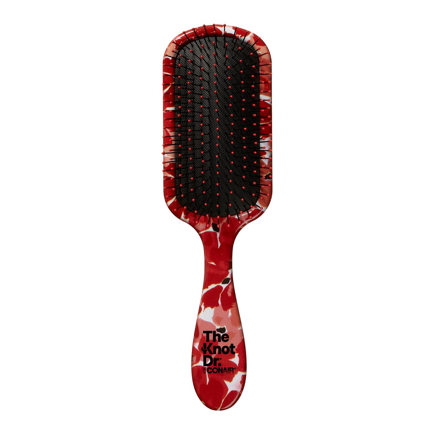 Conair The Knot Dr. Pro Brite Wet & Dry Detangler Pink & Red Florals