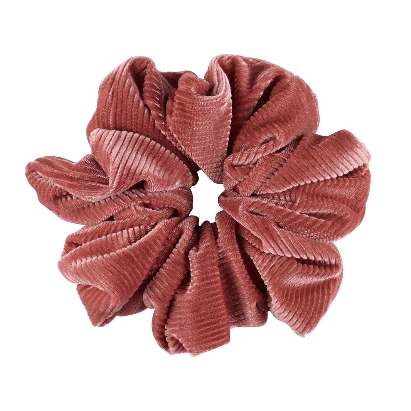 Scunci Original Scrunchies In Velvet Texture In Teal Green And Dark Pink Jewel Tones 2ct