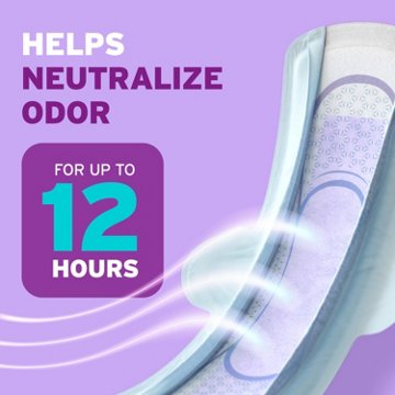 Poise Ultra Thin Incontinence Pads, Moderate Absorbency, Regular Length, 54 ct