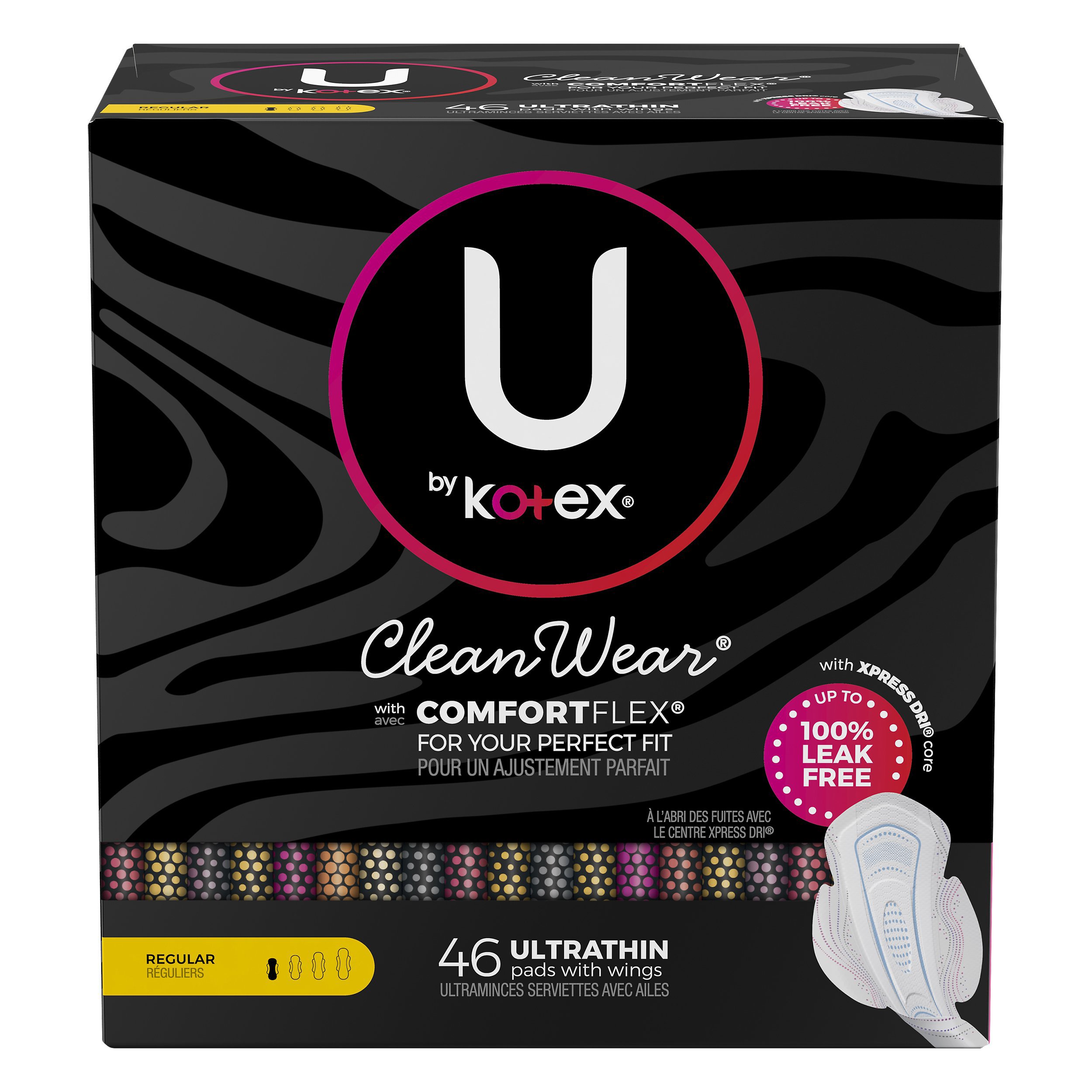 U By Kotex Clean Wear Ultra Thin Regular Pads With Wings Shop Pads