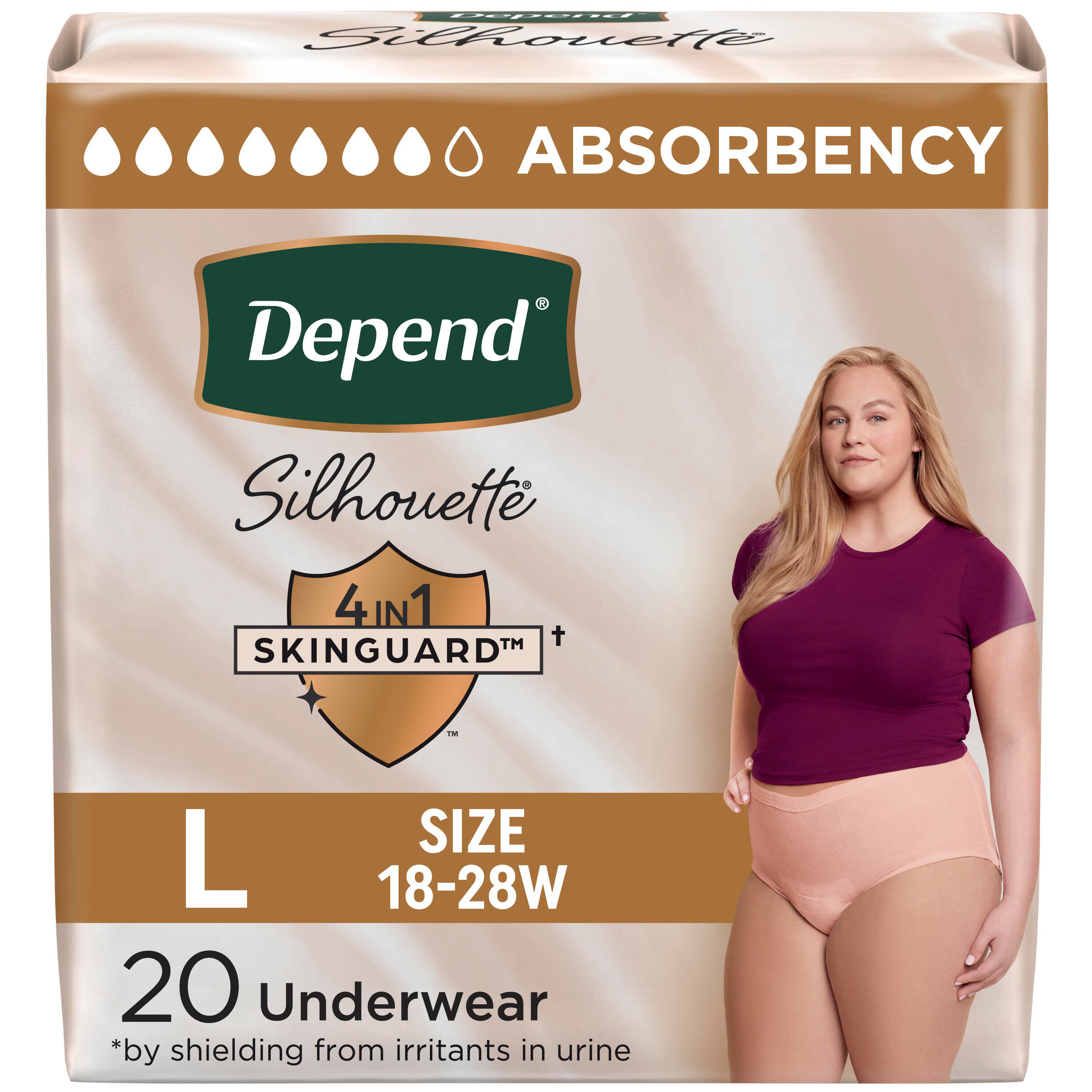 Depend Silhouette Adult Incontinence Underwear - Large - Shop