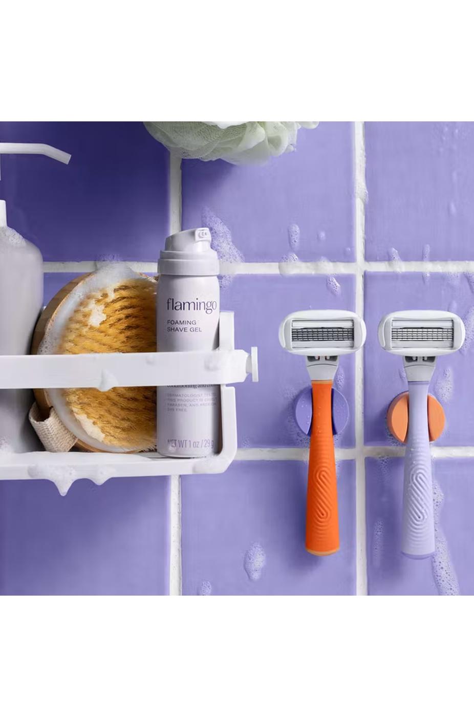 Flamingo Five Blade Razor System Green - Shop Razors & blades at H-E-B