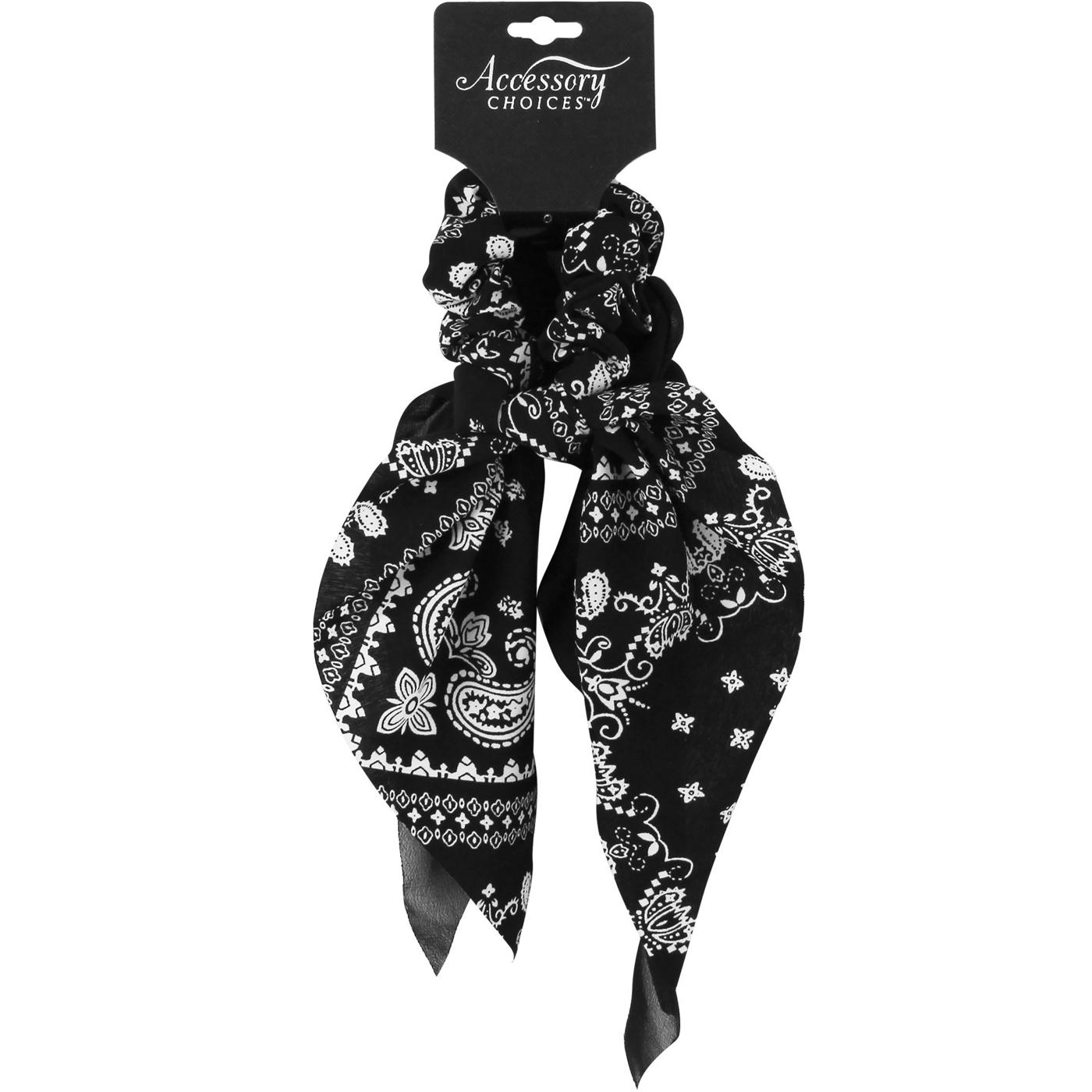 Accessory Choices Bandana Knotted Tail Hair Scrunchie; image 1 of 2