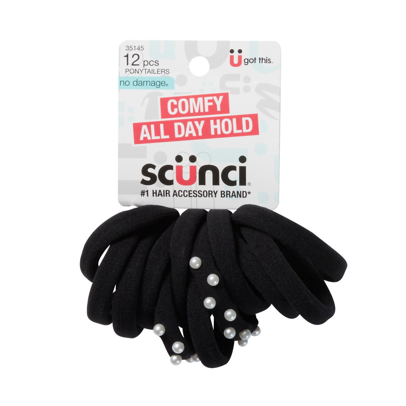 Scunci No Damage Extra Long Black Elastics - Shop Hair Accessories at H-E-B