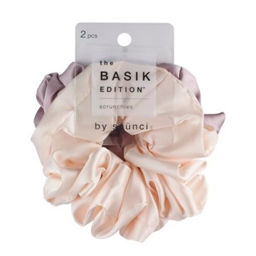 Scunci The Basik Edition Jumbo Satin Scrunchies, 2 ct