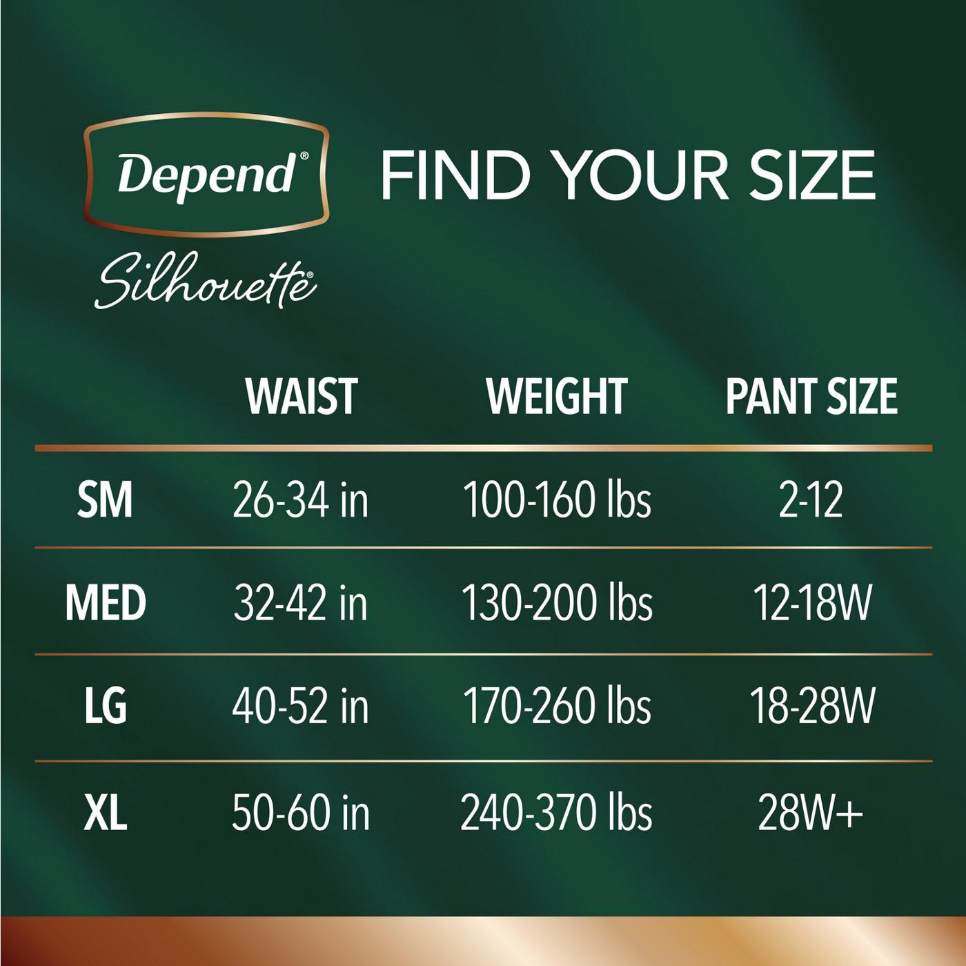 Depend Silhouette Adult Incontinence Underwear - XL; image 8 of 8
