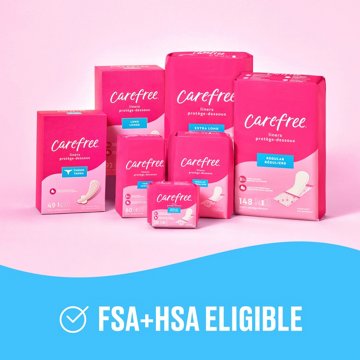 Carefree Panty Liners - Regular Liners, Wrapped, Unscented, 148 ct