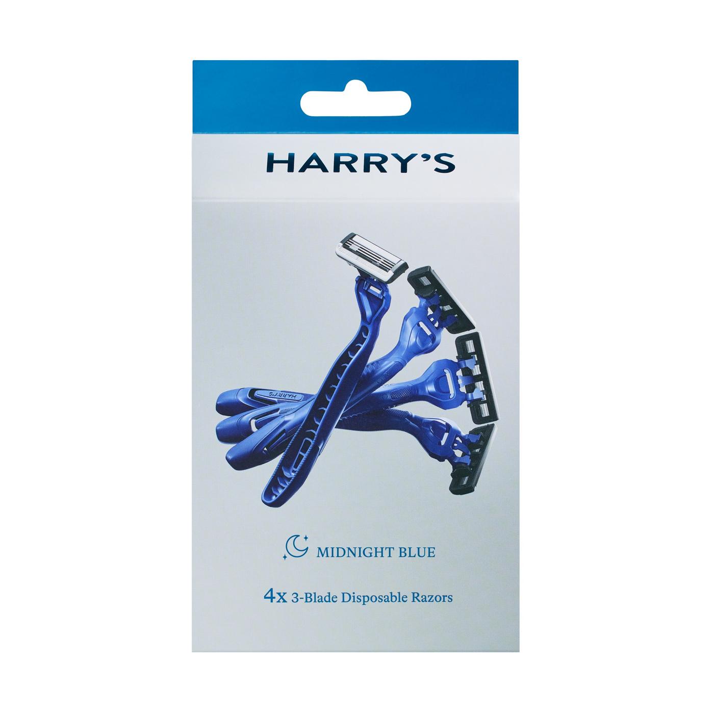 Harry's 3-Blade Disposable Razor Midnight Blue; image 1 of 4