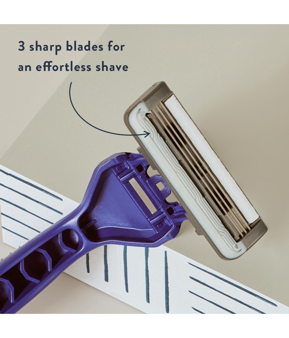 Harry's 3-Blade Disposable Razor Midnight Blue; image 3 of 4