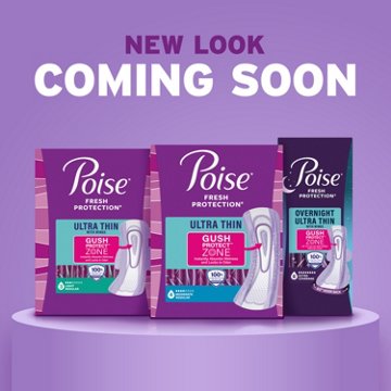 Poise Ultra Thin Incontinence Pads, Maximum Absorbency, Long Length, 34 ct