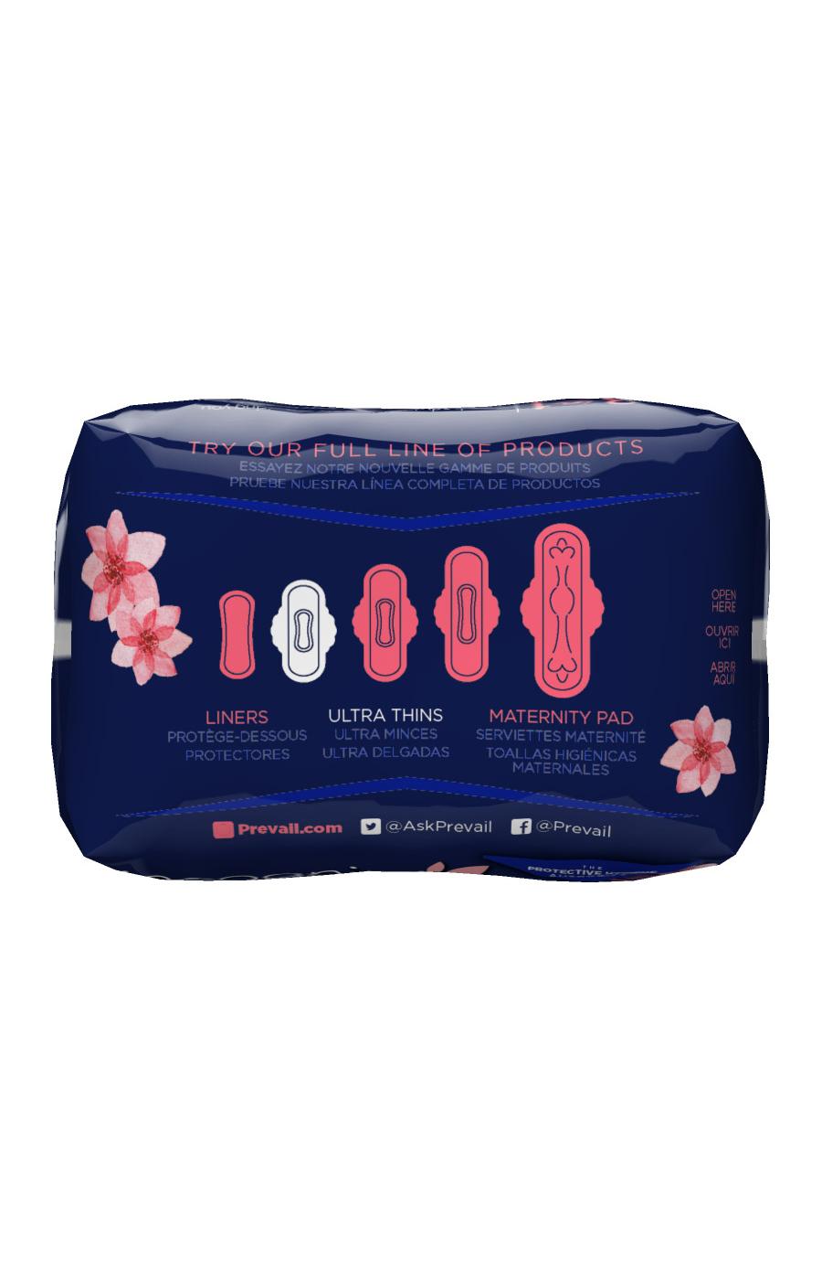 Incognito by Prevail 3in1 Ultra Thin Pad Regular Absorbency with