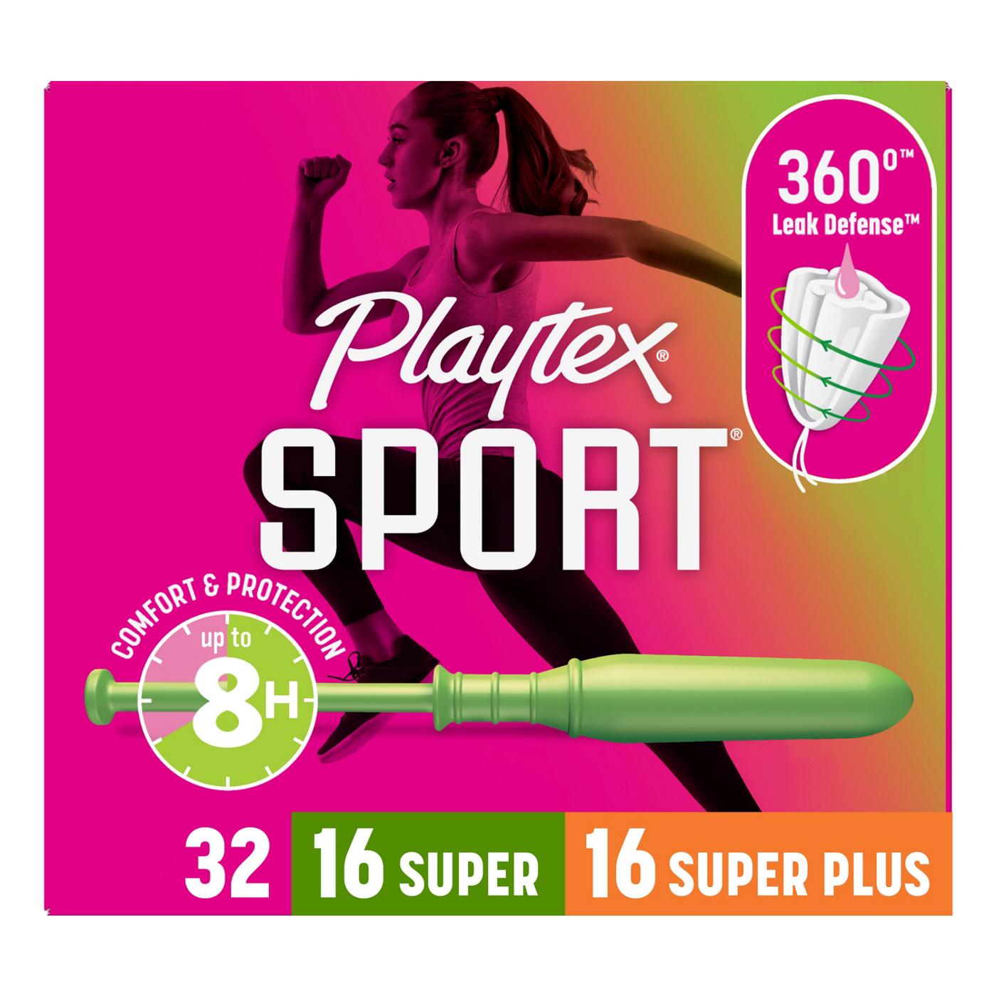 Playtex Sport Plastic Tampons Multi-Pack - Super & Super Plus; image 1 of 9