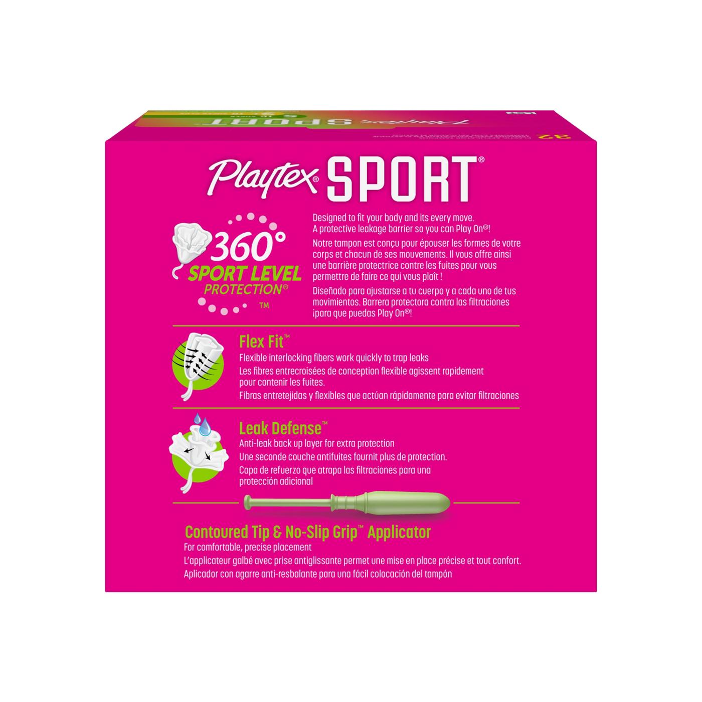 Playtex Sport Plastic Tampons Multi-Pack - Super & Super Plus; image 4 of 9