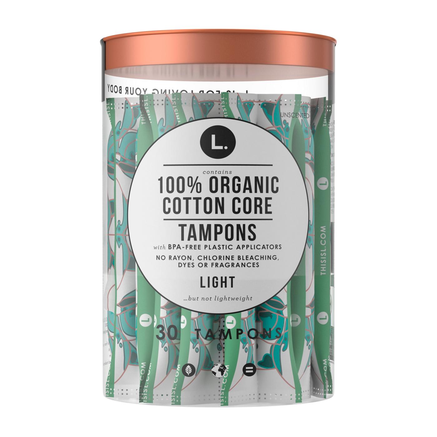 L. Organic Light Tampons; image 1 of 8