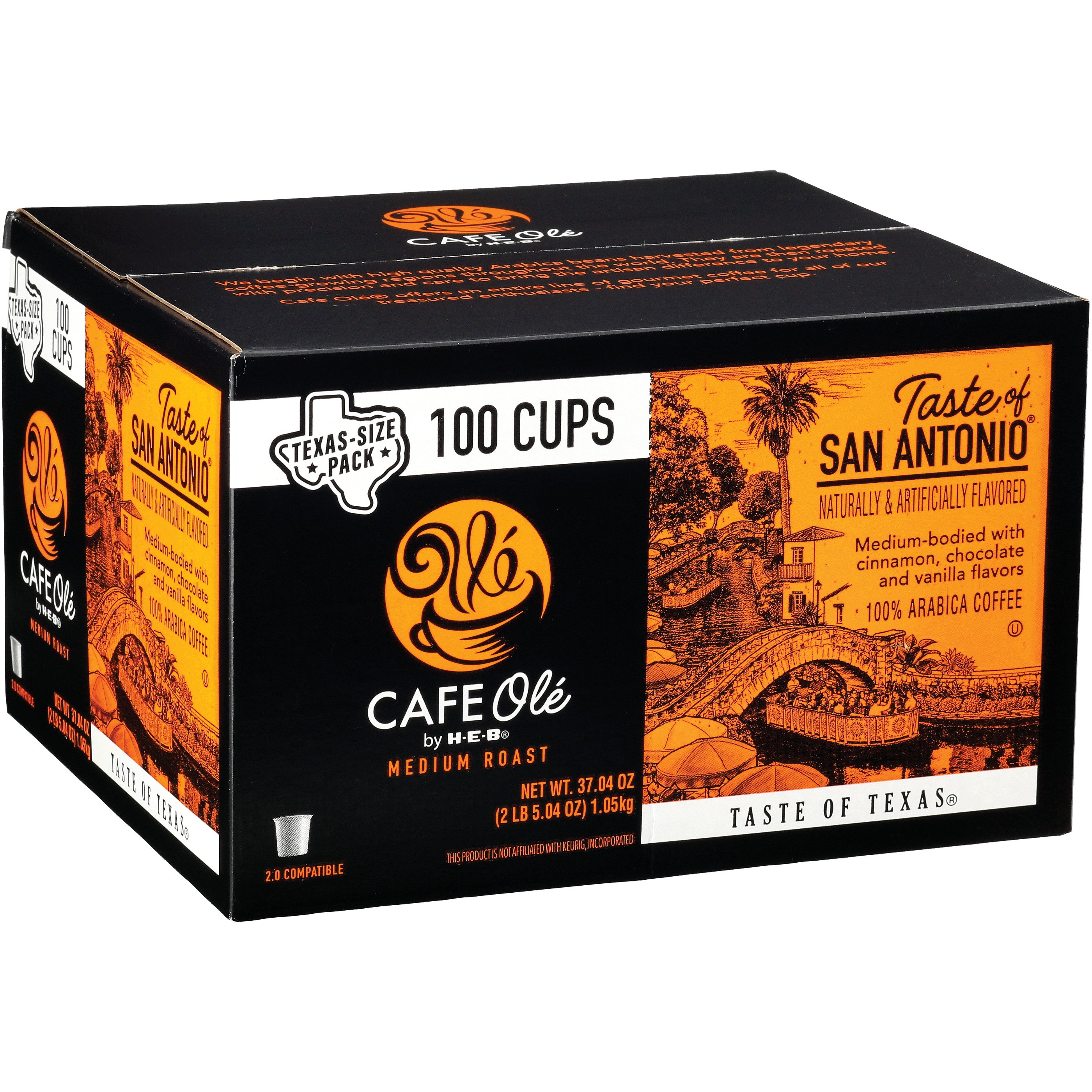 Cafe Ole By H-E-B Taste Of San Antonio Medium Roast Single Serve Coffee ...