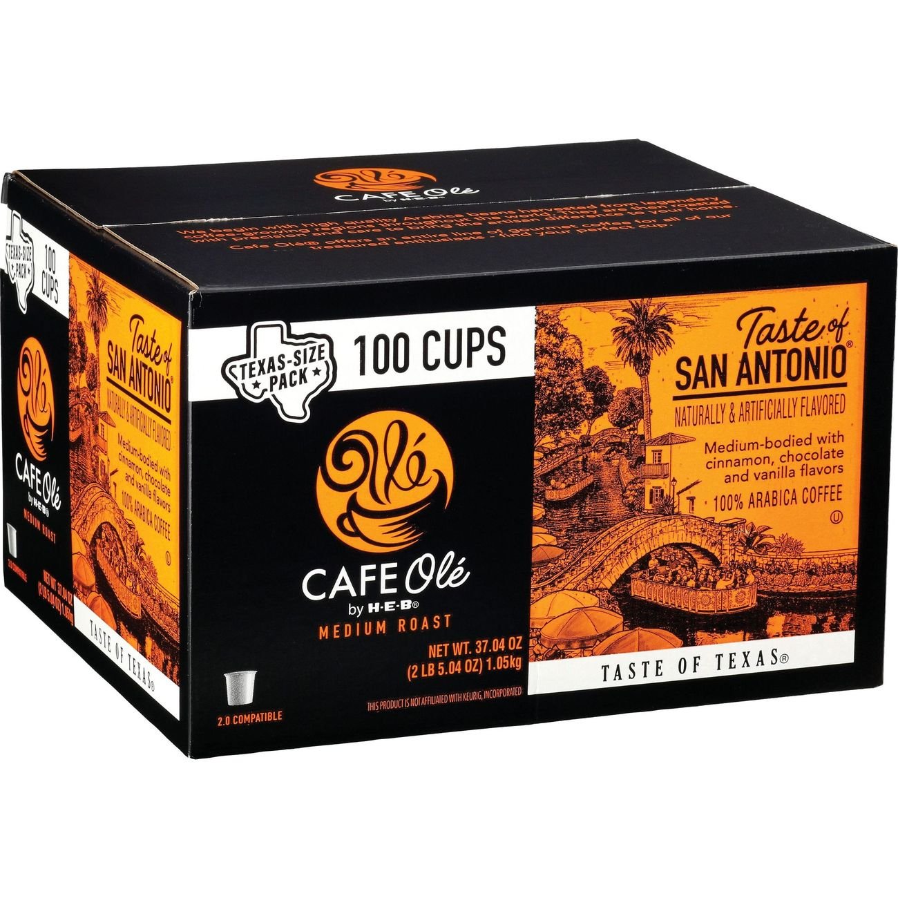 CAFE Olé by H-E-B Medium Roast Taste of San Antonio Coffee Single Serve ...