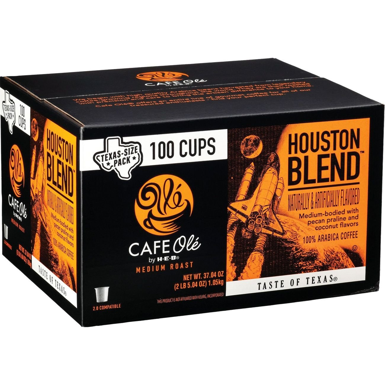 CAFE Olé By H-E-B Medium Roast Houston Blend Coffee Single Serve Cups ...