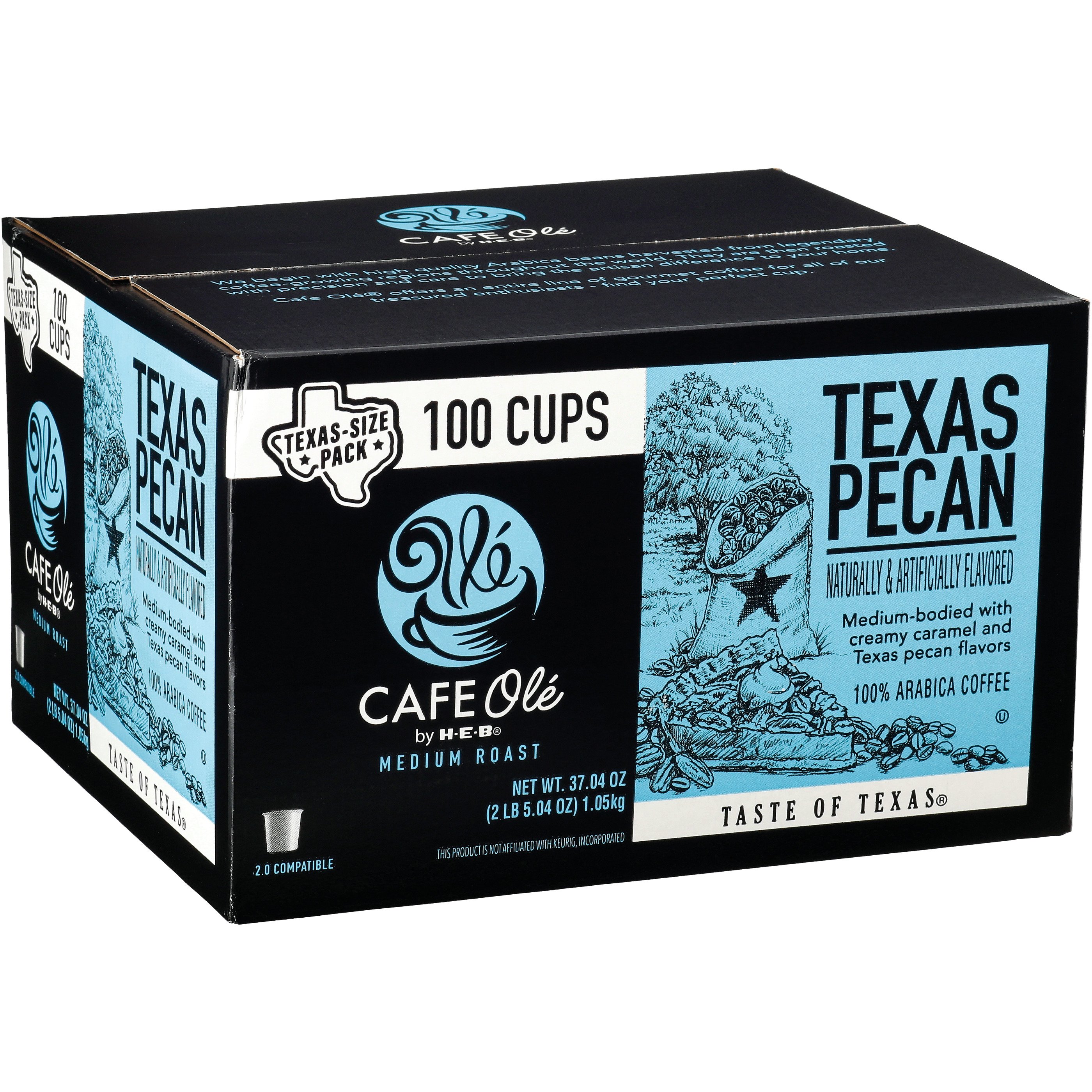 CAFE Olé by H-E-B Medium Roast Texas Pecan Coffee Single Serve Cups - Texas- Size Pack - Shop Coffee at H-E-B