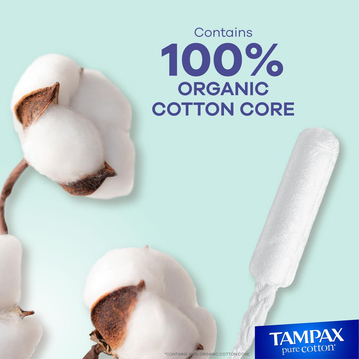 Tampax Pure Cotton Organic Super Tampons Shop Tampons at HEB