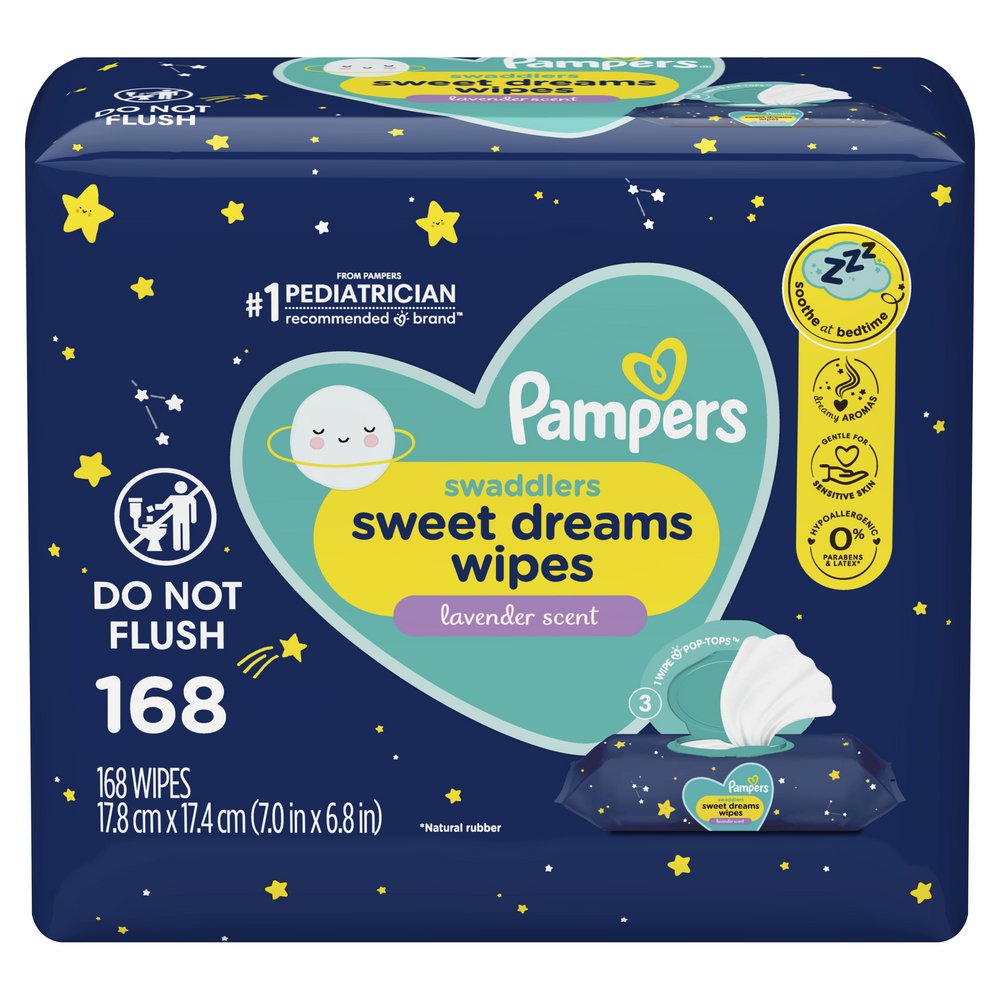 Pampers Baby Wipes Swaddlers Sweet Dreams 3X Shop Diapers & Potty at