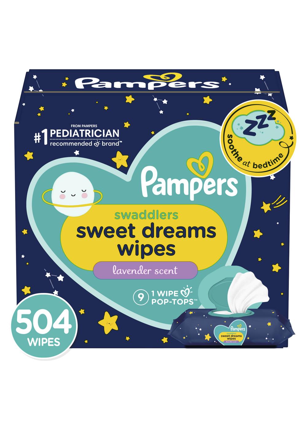 Pampers Swaddlers Sweet Dreams Lavender Baby Wipes 9 Pk; image 2 of 7