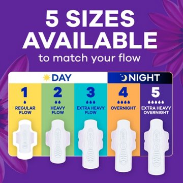 Always Radiant Extra Heavy Overnight Pads Size 5