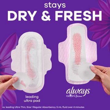 Always Radiant Extra Heavy Overnight Pads Size 5